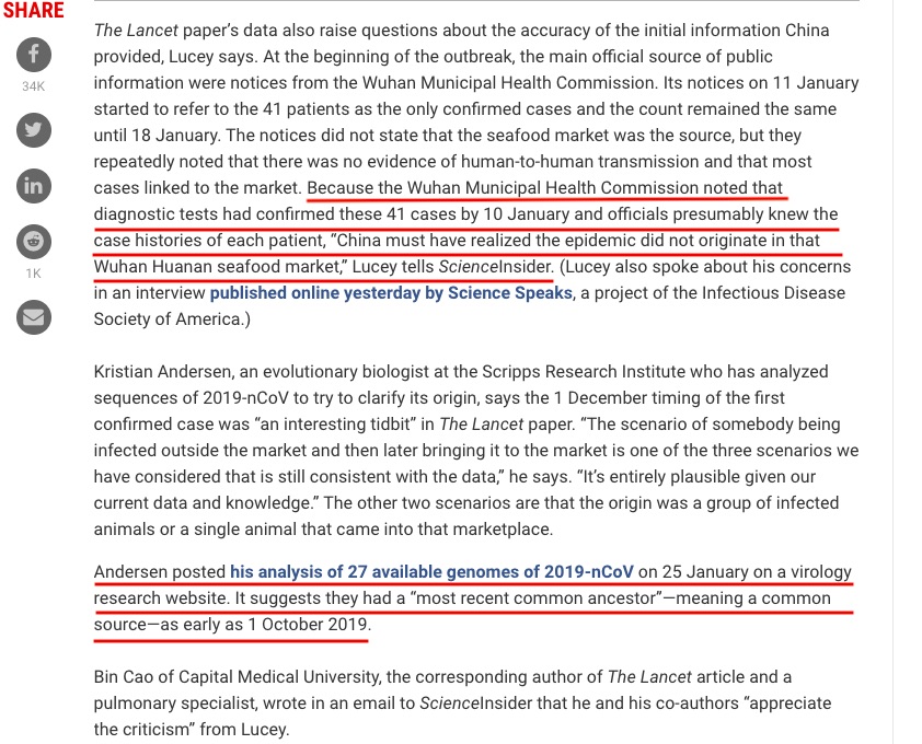 Wuhan seafood market may not be source of novel virus spreading globally